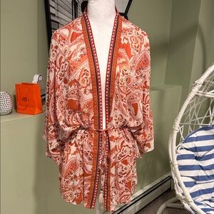 DR2 Paisley Kimono Cardigan with tassel ties size S/M
